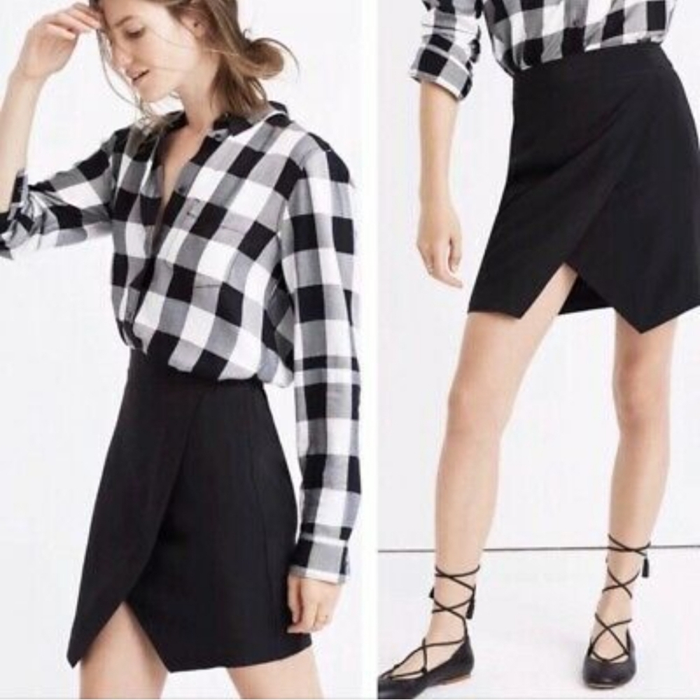 Madewell Silk Parkway envelope skirt XS